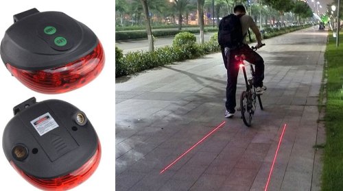 idea regalo originale fanale bici laser